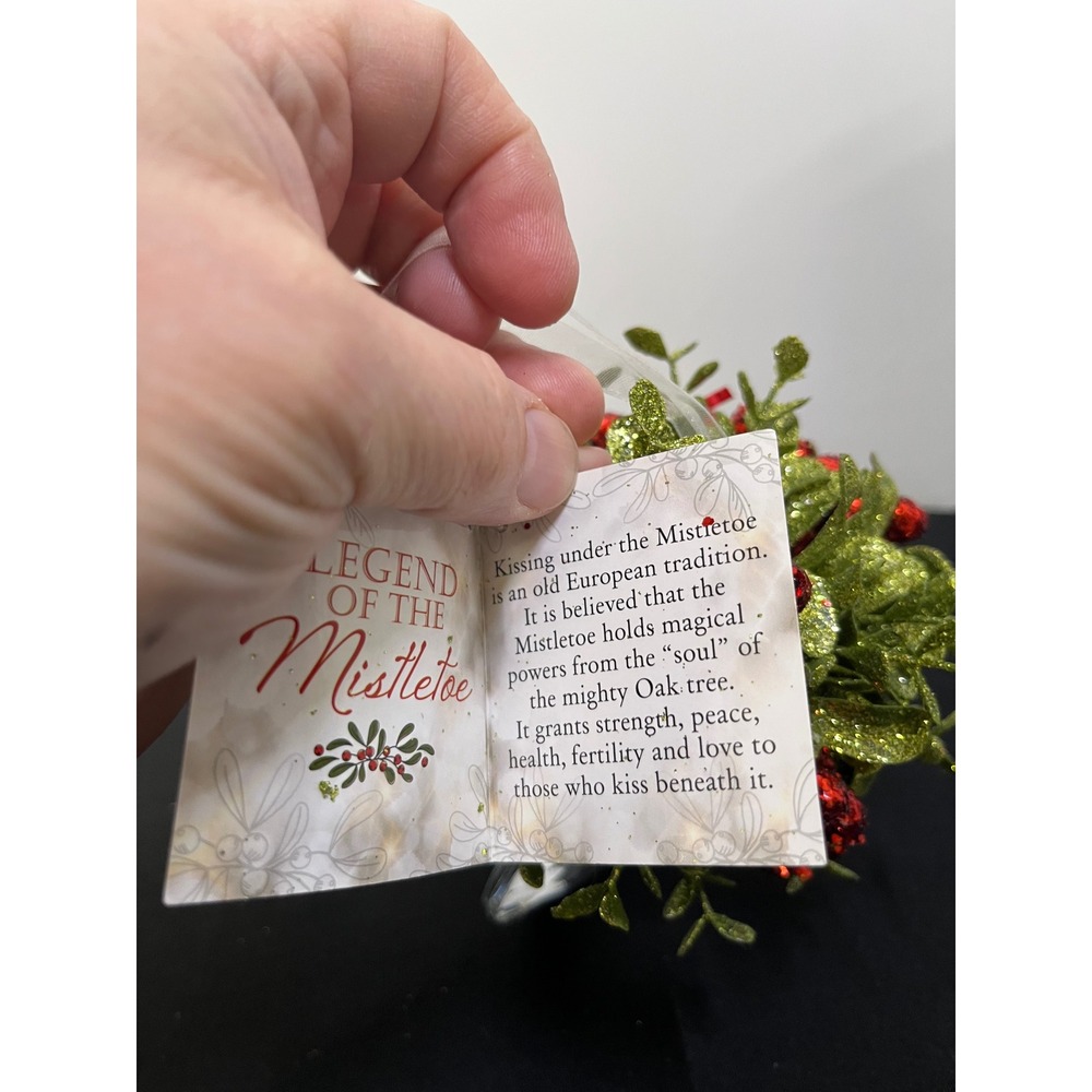 Ganz Kissing Krystals Mistletoe Ornament Classic Red 5 Inch GZKK10 New With Tags - Picture 6 of 8